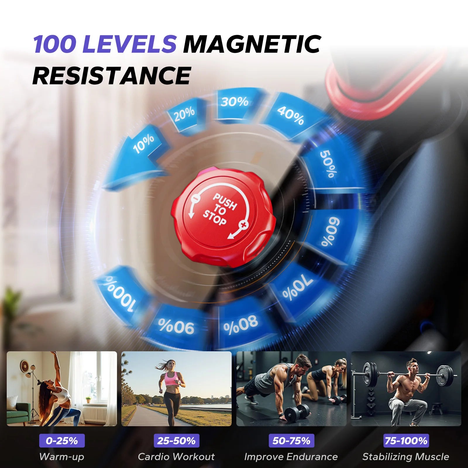 Exercise Bike S38 – Indoor Cycling Bike with Magnetic Resistance, Exclusive Fitness App, 300Lbs Capacity, Comfortable Seat & Tablet Mount for Home Gym & Weight Loss