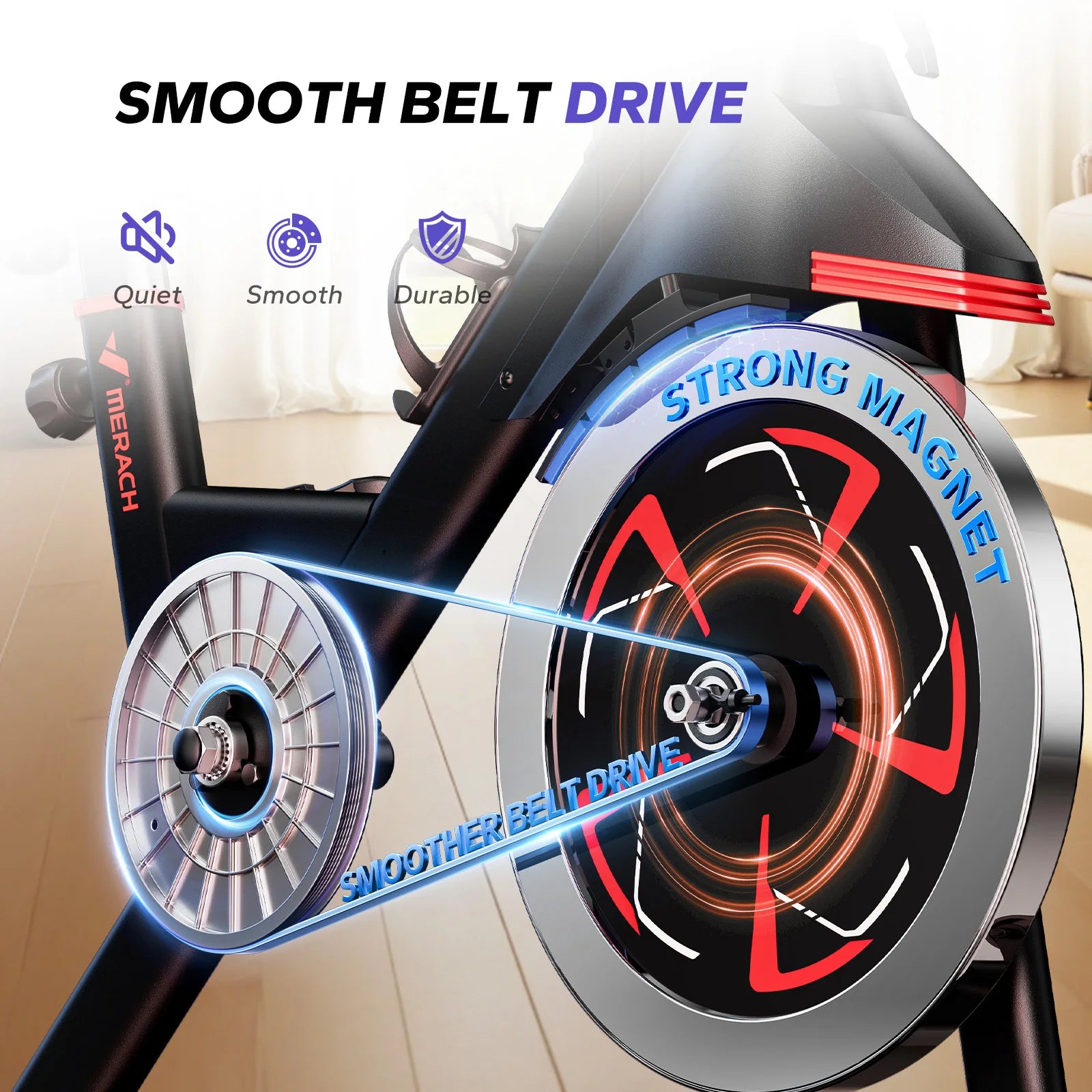 Exercise Bike S38 – Indoor Cycling Bike with Magnetic Resistance, Exclusive Fitness App, 300Lbs Capacity, Comfortable Seat & Tablet Mount for Home Gym & Weight Loss