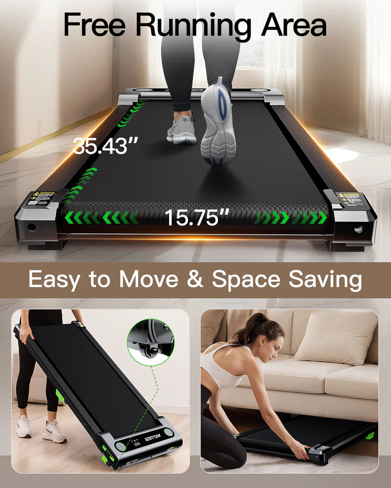 Under Desk Treadmill with Incline – Walking Pad for Home Office & Compact Fitness