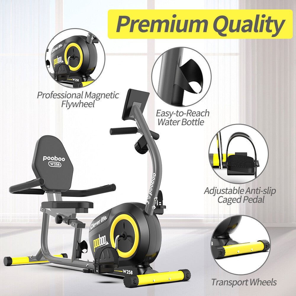 Magnetic Recumbent Exercise Bike for Home – Stationary Cycling Fitness & Cardio Training