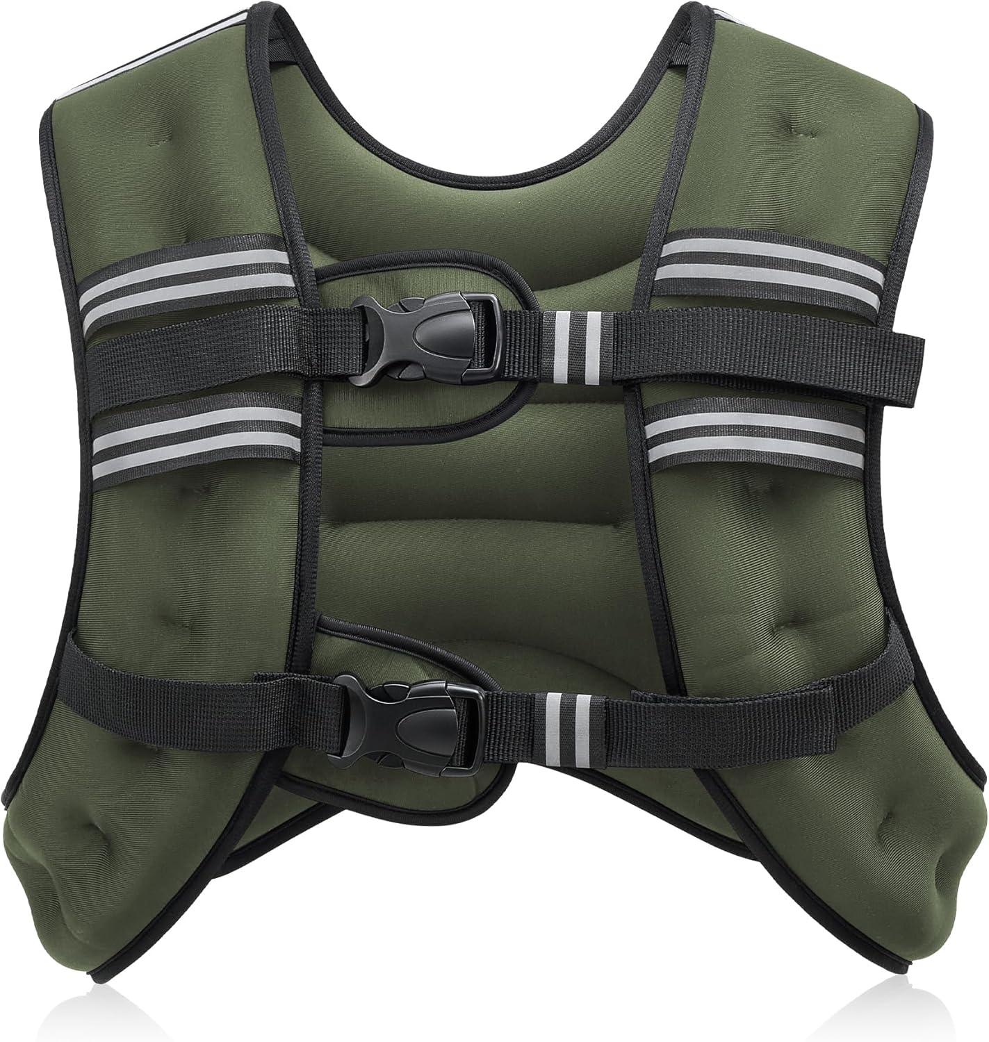 Adjustable Weighted Vest 6–30Lb for Workout, Running, Strength Training & Weight Loss with Reflective Stripe
