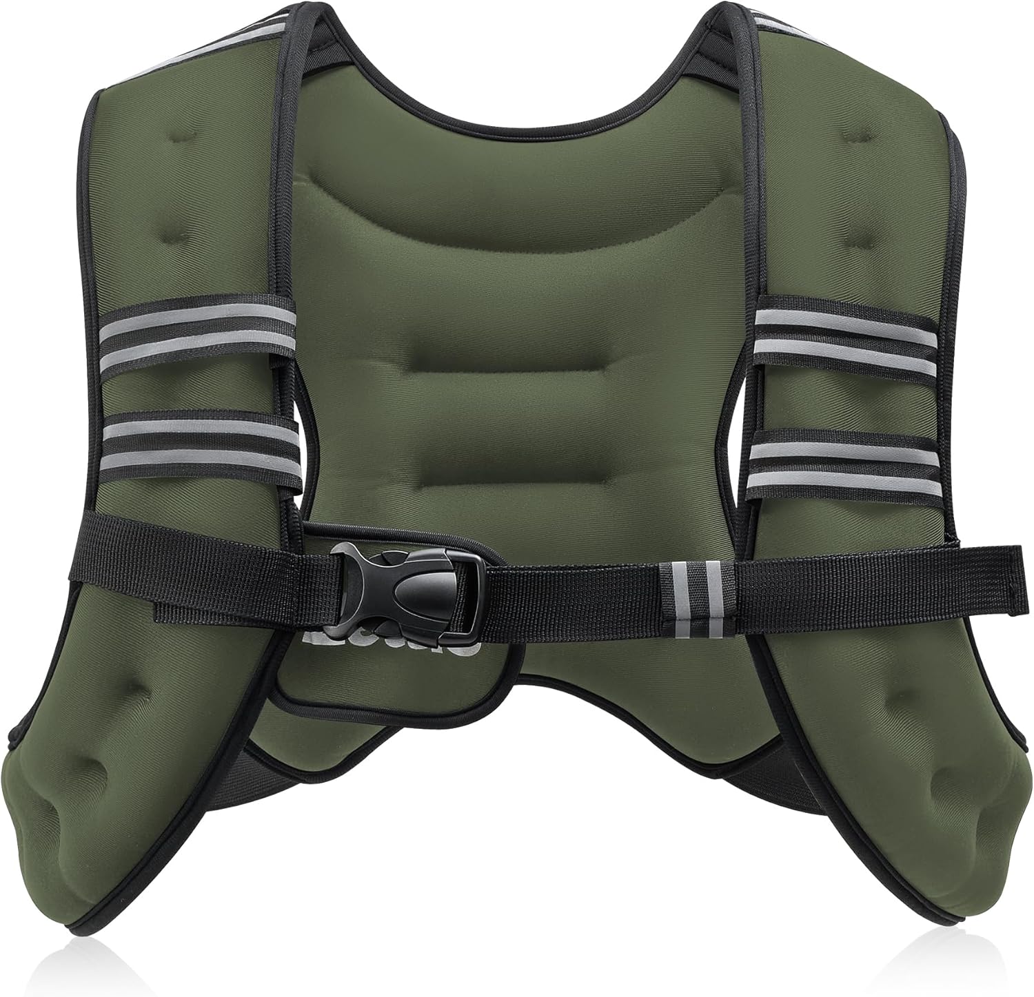 Adjustable Weighted Vest 6–30Lb for Workout, Running, Strength Training & Weight Loss with Reflective Stripe