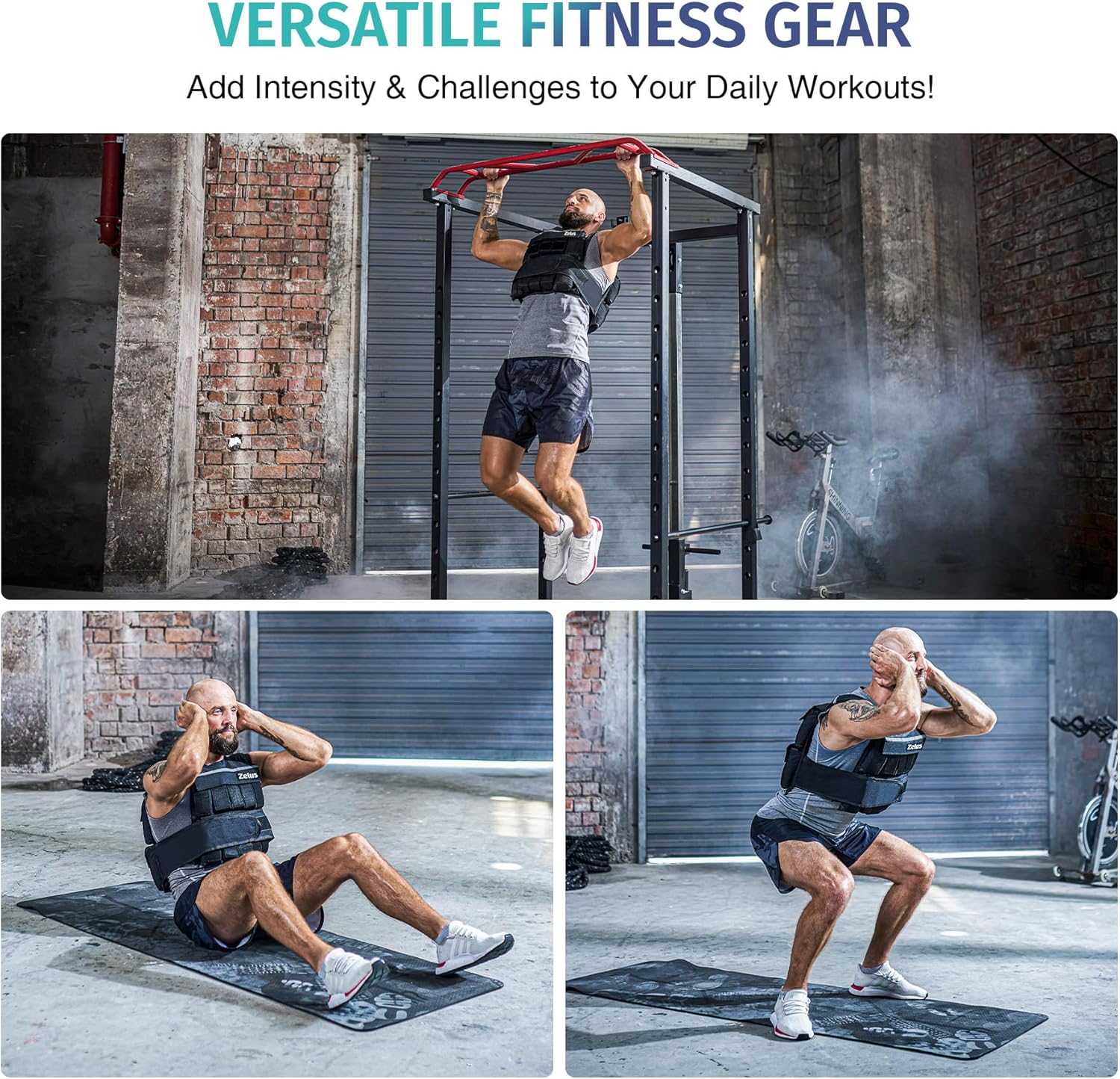 Adjustable Weighted Vest 20/30/60LB for Men & Women – Workout, Cardio, Strength Training & Weight Loss