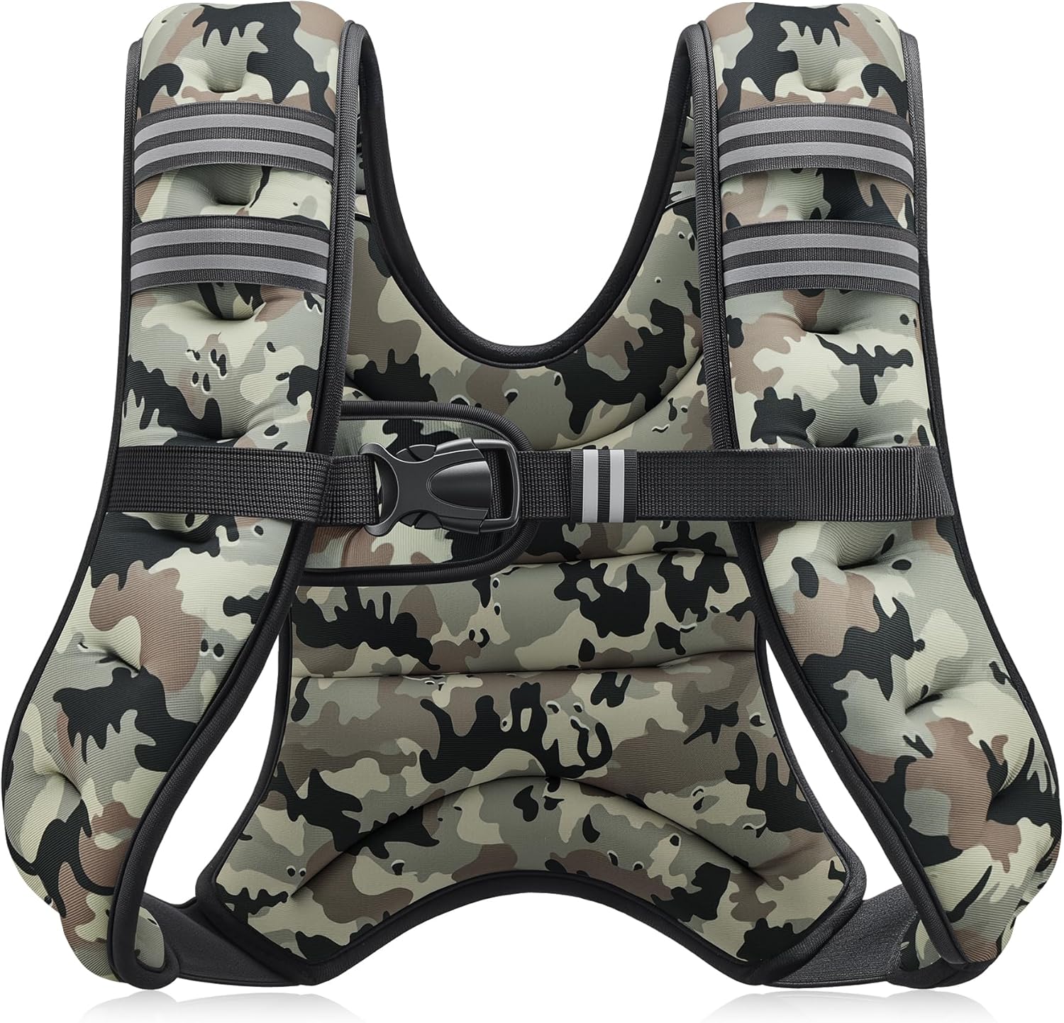 Adjustable Weighted Vest 6–30Lb for Workout, Running, Strength Training & Weight Loss with Reflective Stripe