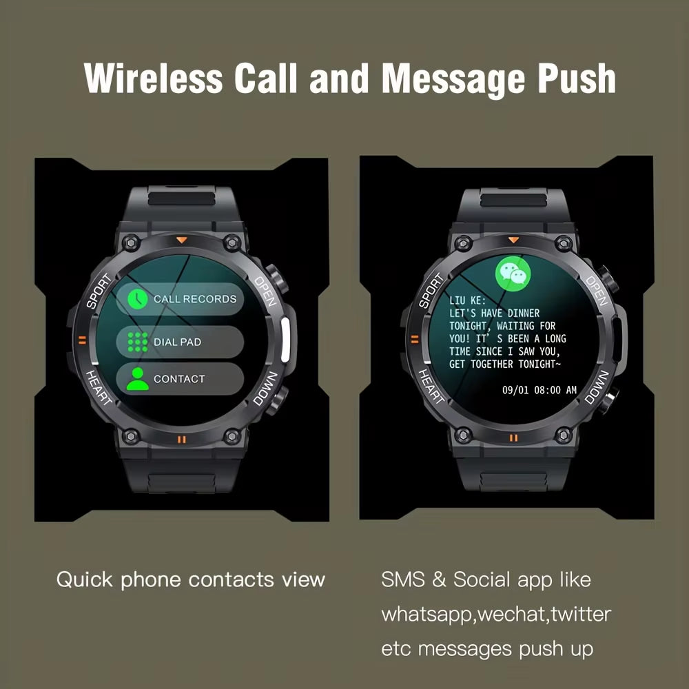 K56Pro Smartwatch for Men – Fitness Tracker with Heart Rate, Bluetooth, HD 1.39” Display & Long Battery Life