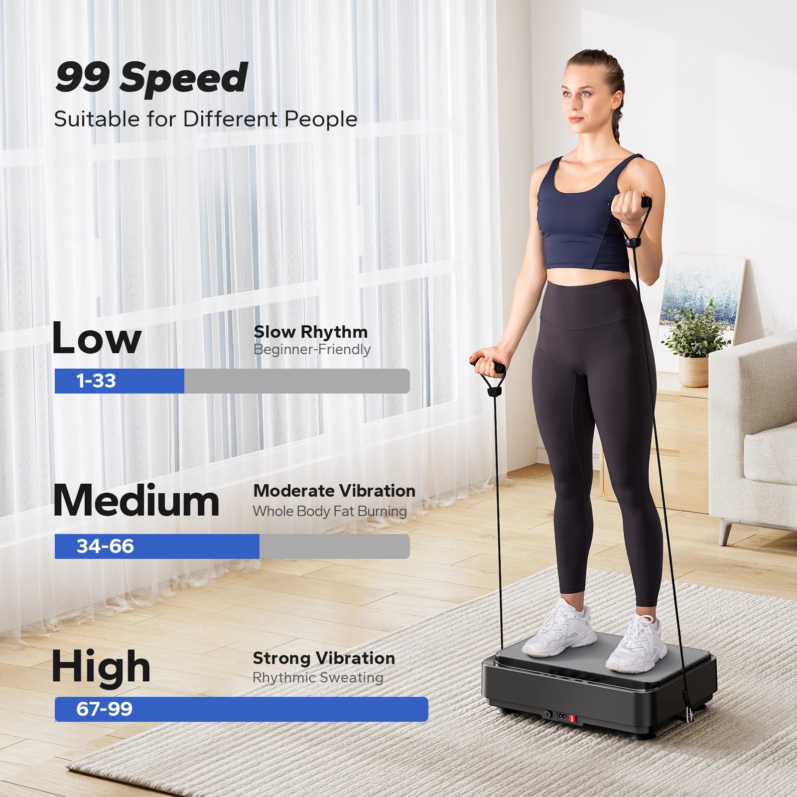 Vibration Plate Exercise Machine for Weight Loss, Lymphatic Drainage, Pain Relief & Better Sleep – Whole Body Vibration Platform for Fat Burning & Fitness