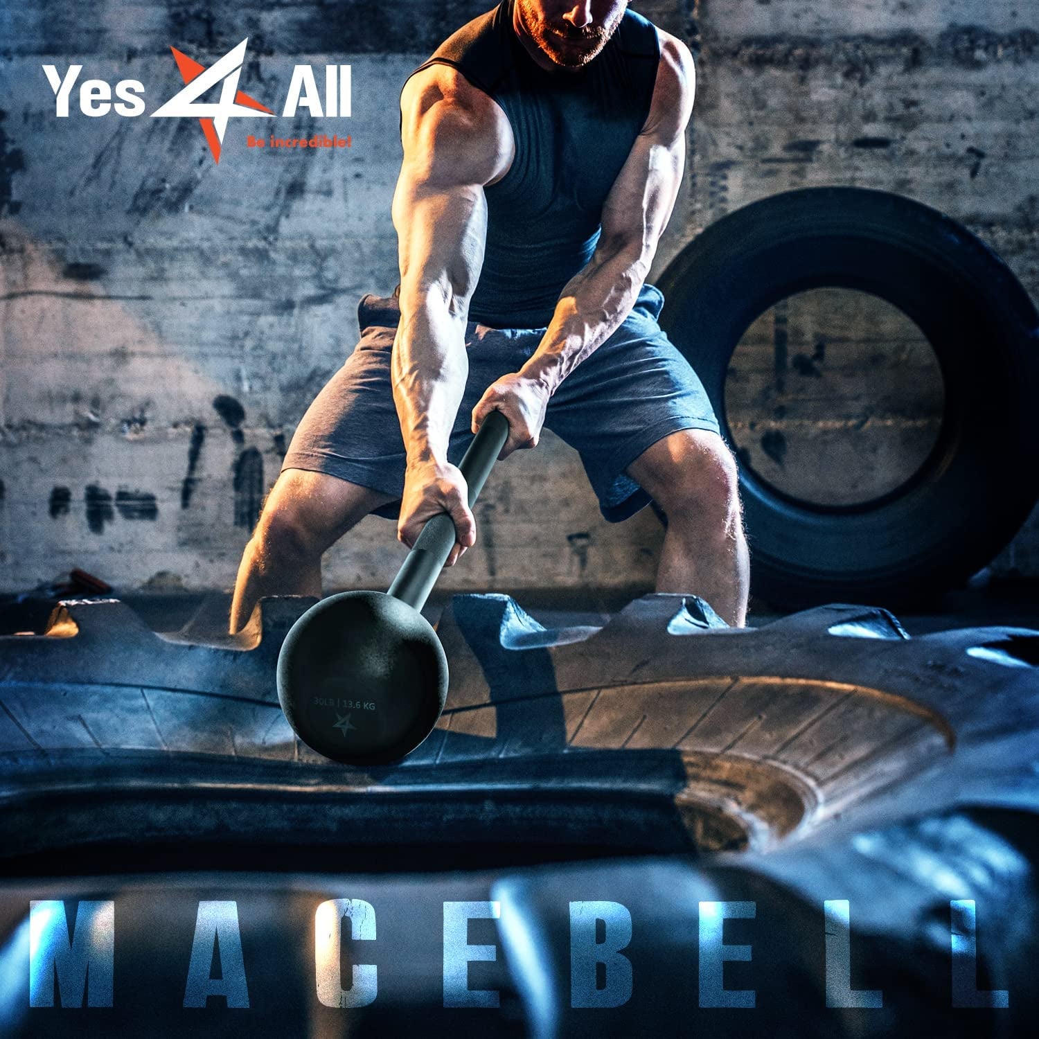 Steel Mace Bell for Strength Training – Full Body Workout, Grip & Shoulder Exercise Equipment, Forearm & Muscle Conditioning, Rehabilitation & Mobility Tool – 5lb to 30lb Weights for Men & Women