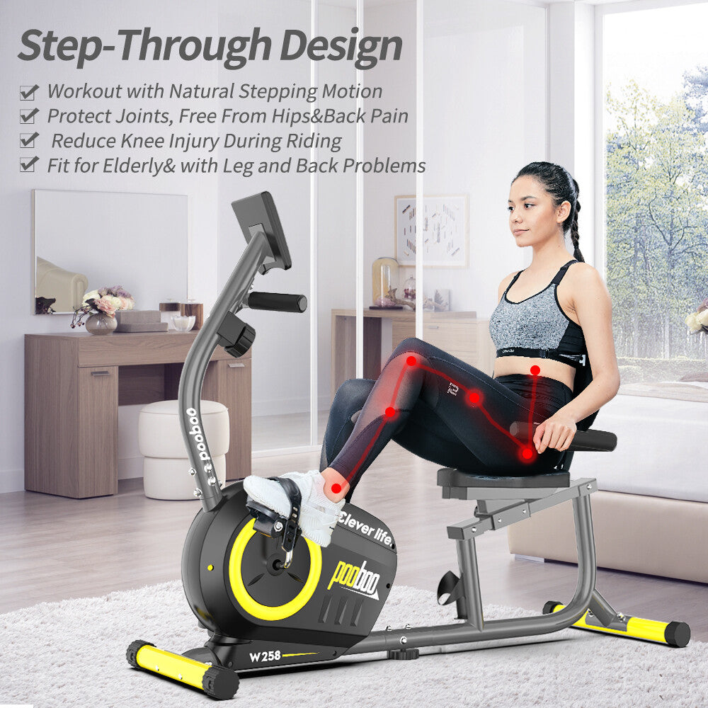 Magnetic Recumbent Exercise Bike for Home – Stationary Cycling Fitness & Cardio Training