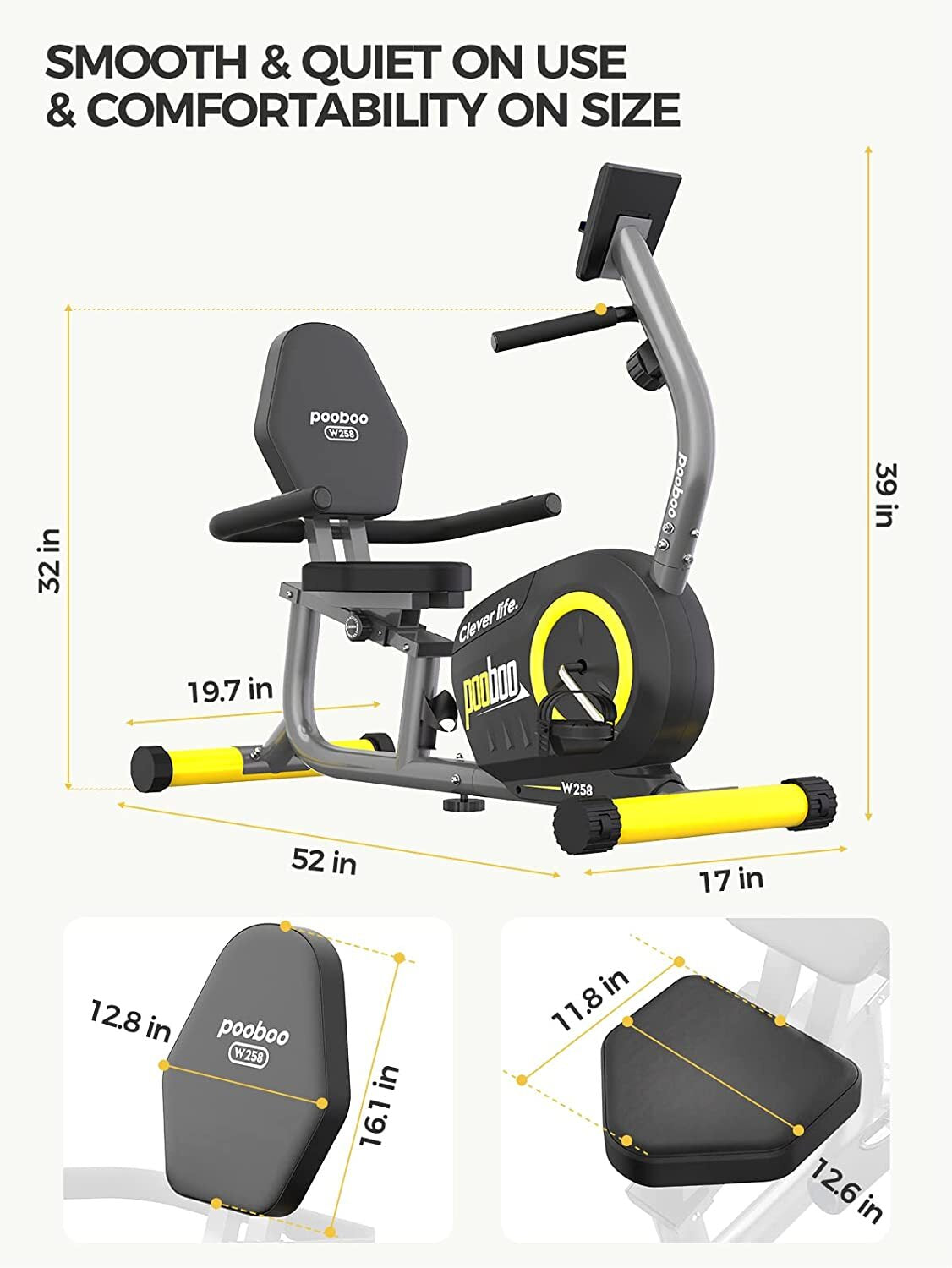Magnetic Recumbent Exercise Bike for Home – Stationary Cycling Fitness & Cardio Training