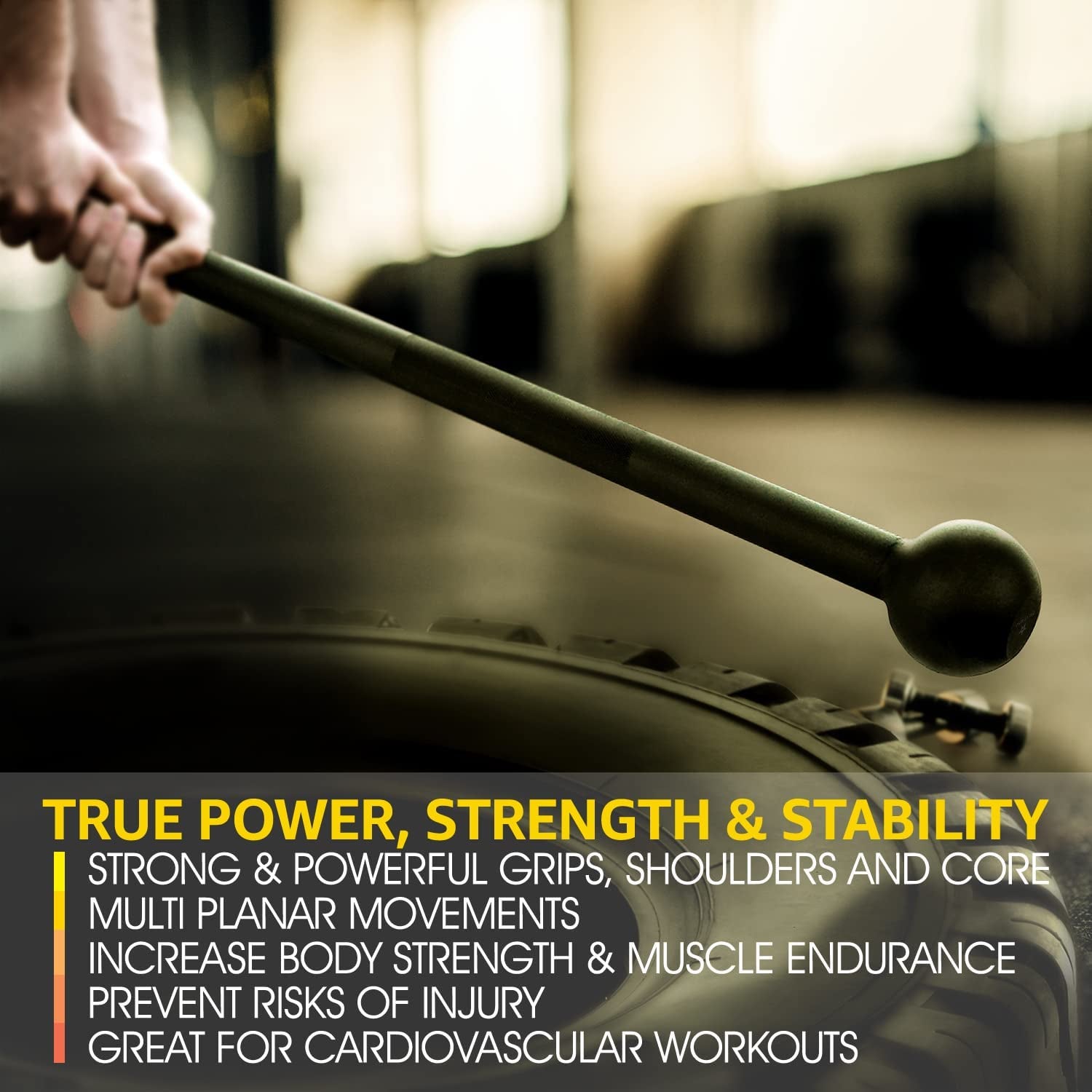 Steel Mace Bell for Strength Training – Full Body Workout, Grip & Shoulder Exercise Equipment, Forearm & Muscle Conditioning, Rehabilitation & Mobility Tool – 5lb to 30lb Weights for Men & Women