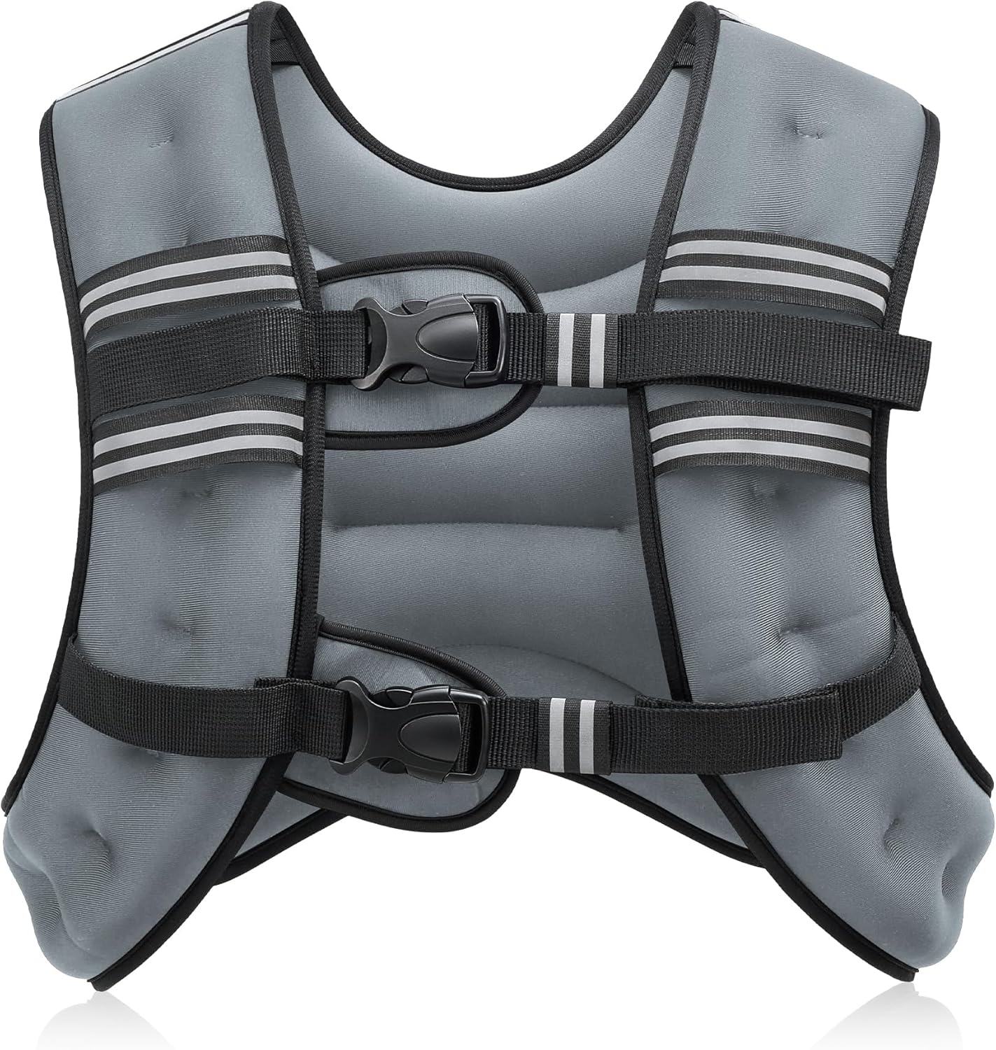 Adjustable Weighted Vest 6–30Lb for Workout, Running, Strength Training & Weight Loss with Reflective Stripe