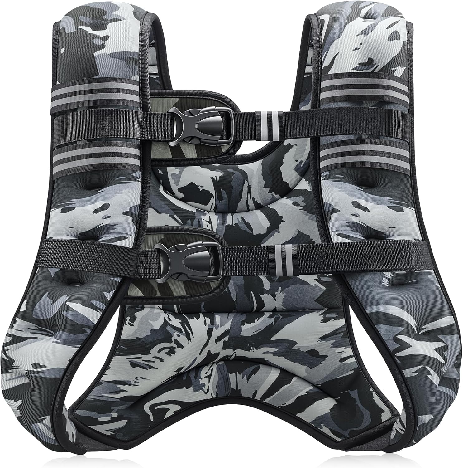 Adjustable Weighted Vest 6–30Lb for Workout, Running, Strength Training & Weight Loss with Reflective Stripe