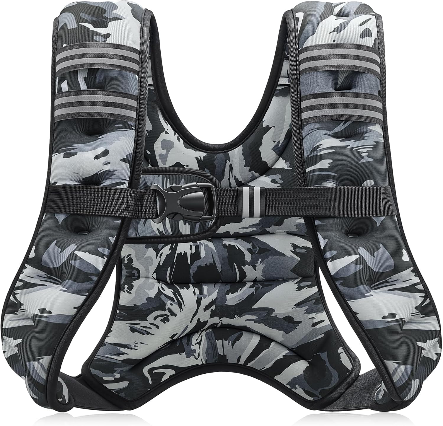 Adjustable Weighted Vest 6–30Lb for Workout, Running, Strength Training & Weight Loss with Reflective Stripe