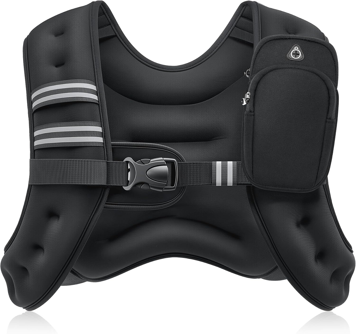 Adjustable Weighted Vest 6–30Lb for Workout, Running, Strength Training & Weight Loss with Reflective Stripe