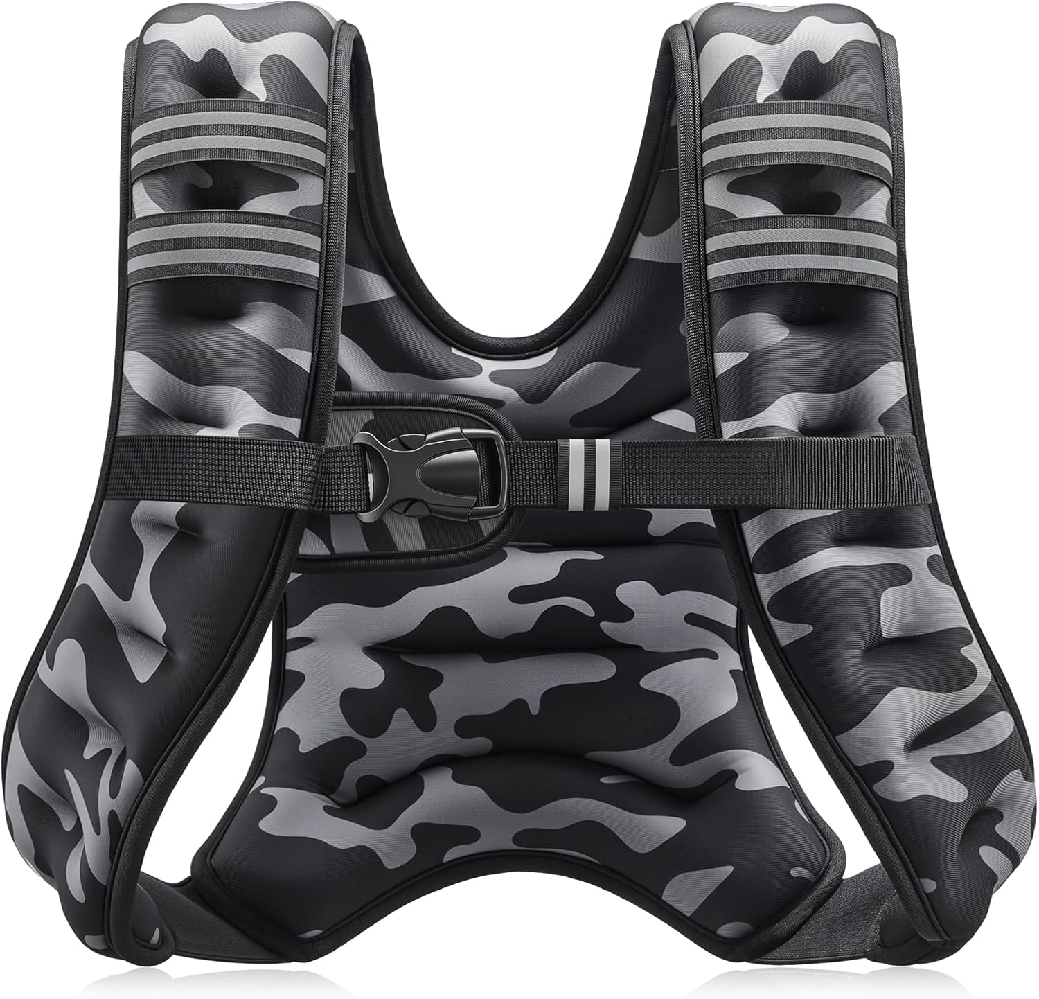 Adjustable Weighted Vest 6–30Lb for Workout, Running, Strength Training & Weight Loss with Reflective Stripe