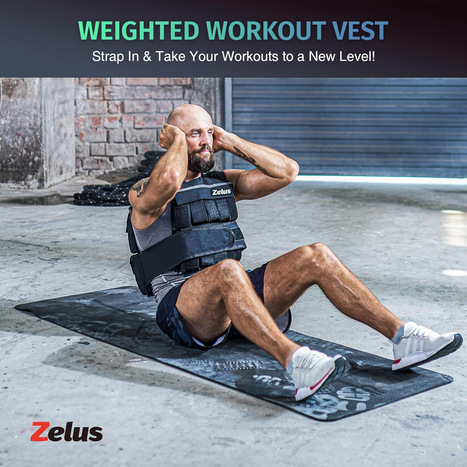 Adjustable Weighted Vest 20/30/60LB for Men & Women – Workout, Cardio, Strength Training & Weight Loss