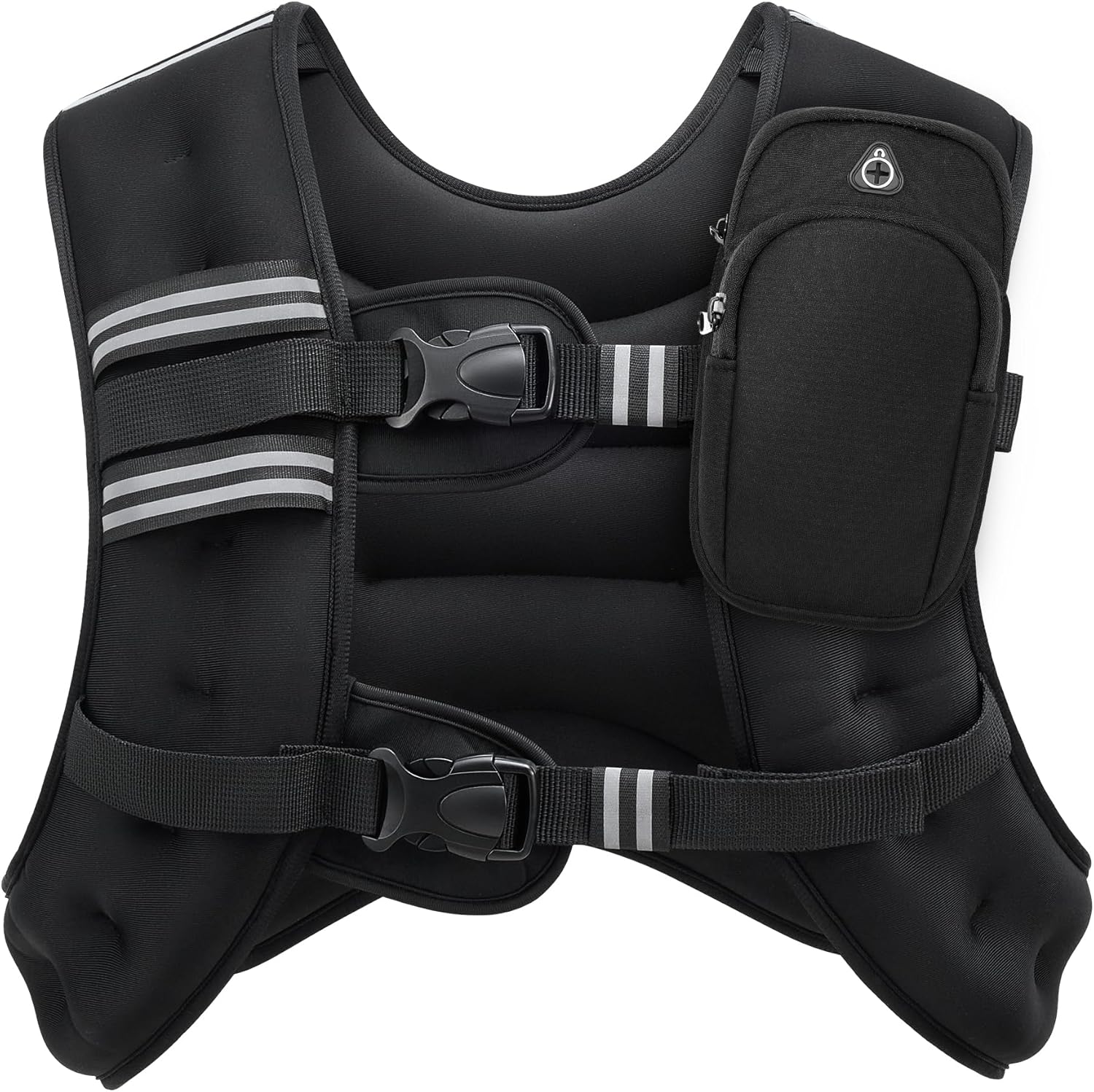 Adjustable Weighted Vest 6–30Lb for Workout, Running, Strength Training & Weight Loss with Reflective Stripe