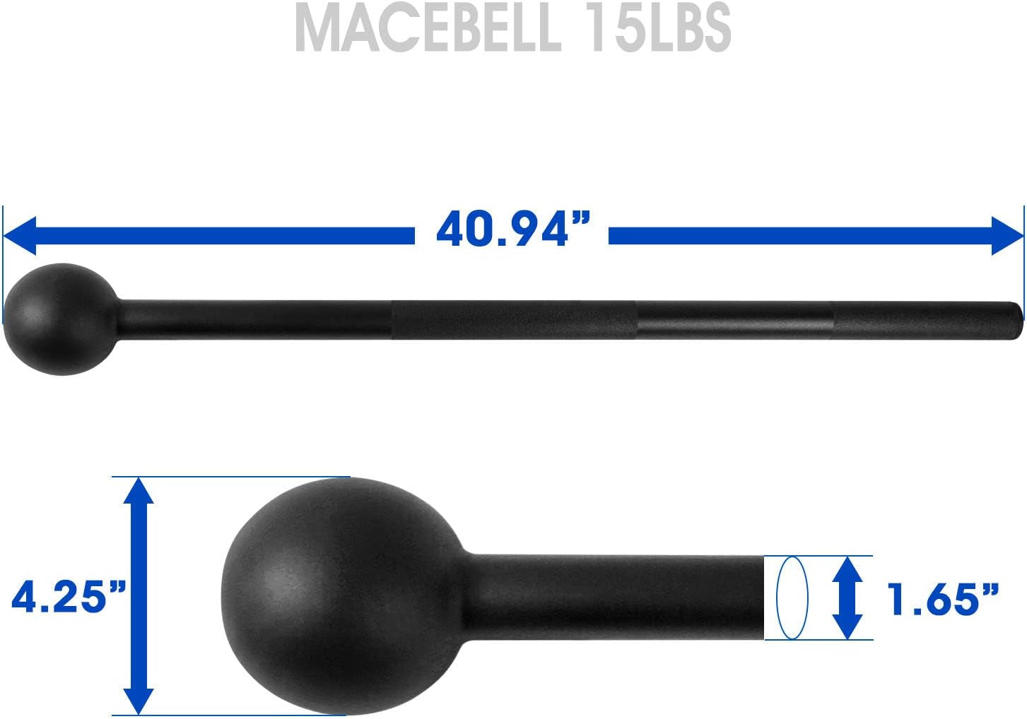 Steel Mace Bell for Strength Training – Full Body Workout, Grip & Shoulder Exercise Equipment, Forearm & Muscle Conditioning, Rehabilitation & Mobility Tool – 5lb to 30lb Weights for Men & Women