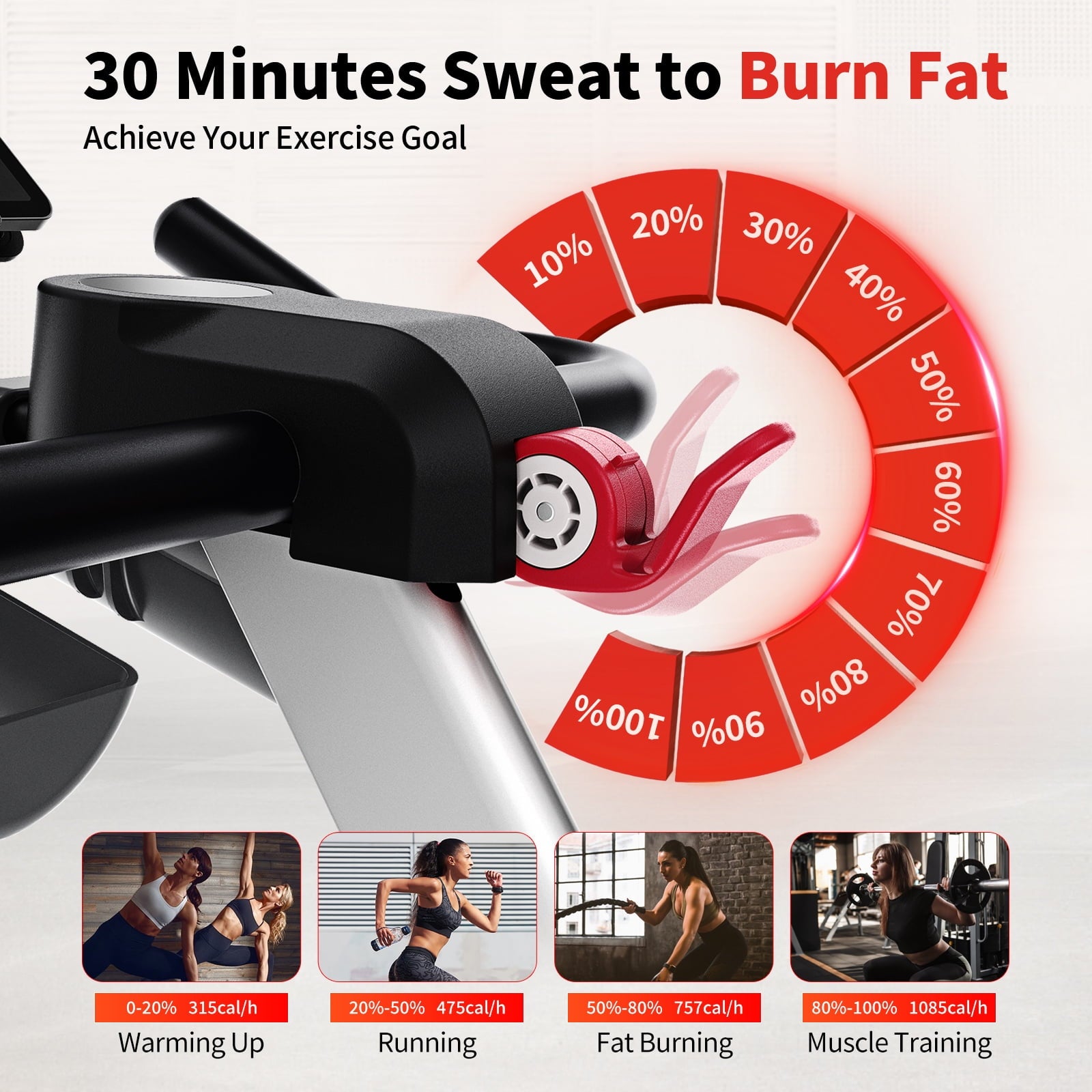 Stationary Exercise Bike for Home with Adjustable Resistance – 300LB Capacity