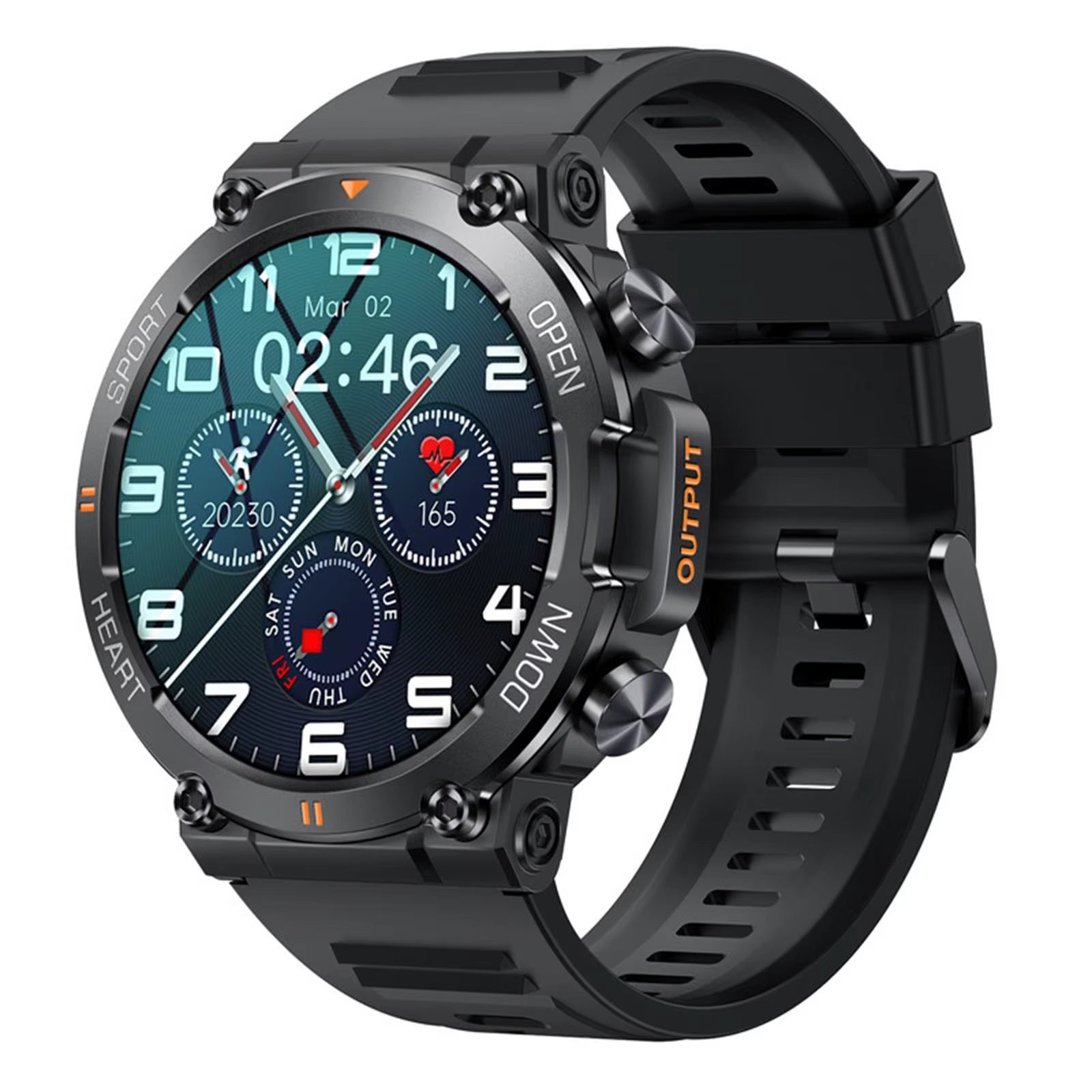 K56Pro Smartwatch for Men – Fitness Tracker with Heart Rate, Bluetooth, HD 1.39” Display & Long Battery Life