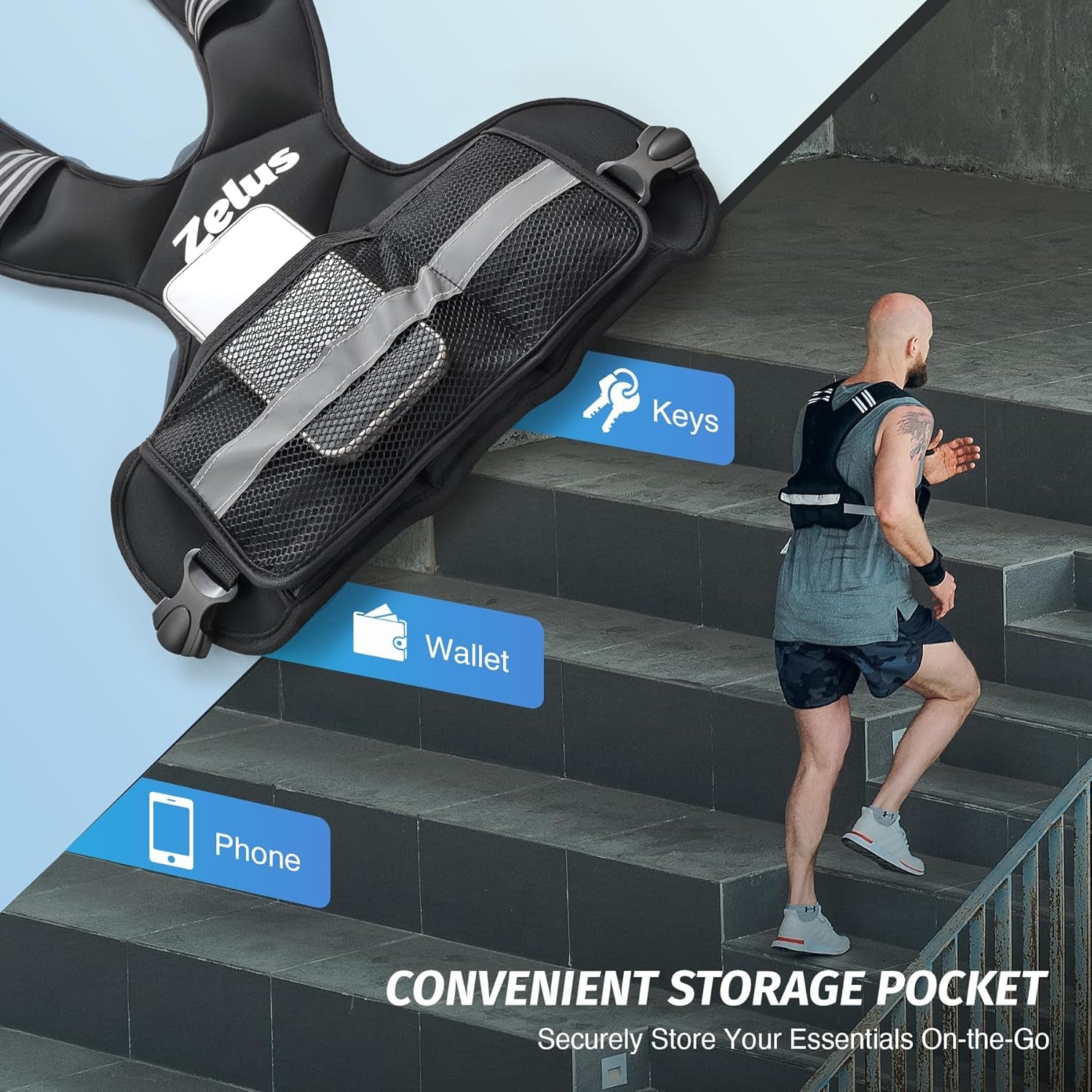 Adjustable Weighted Vest for Men & Women | 4–32 lb Iron Sand Weight Options | Strength Training, Cardio & Home Workout Fitness Vest