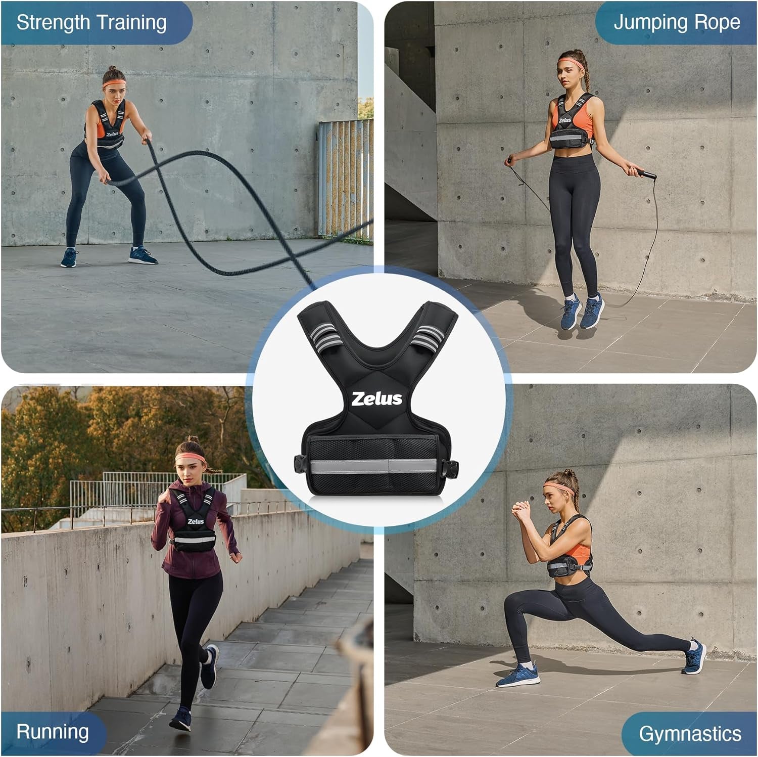 Adjustable Weighted Vest for Men & Women | 4–32 lb Iron Sand Weight Options | Strength Training, Cardio & Home Workout Fitness Vest