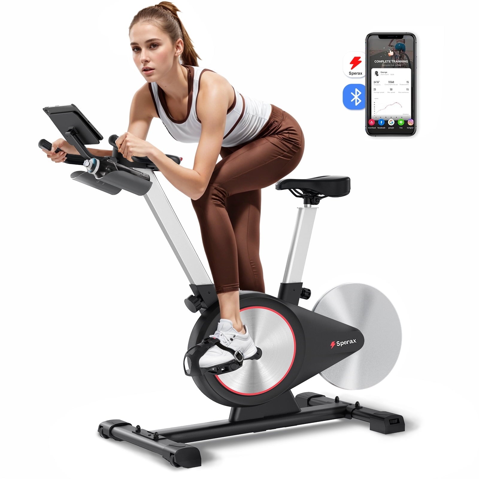 Stationary Exercise Bike for Home with Adjustable Resistance – 300LB Capacity