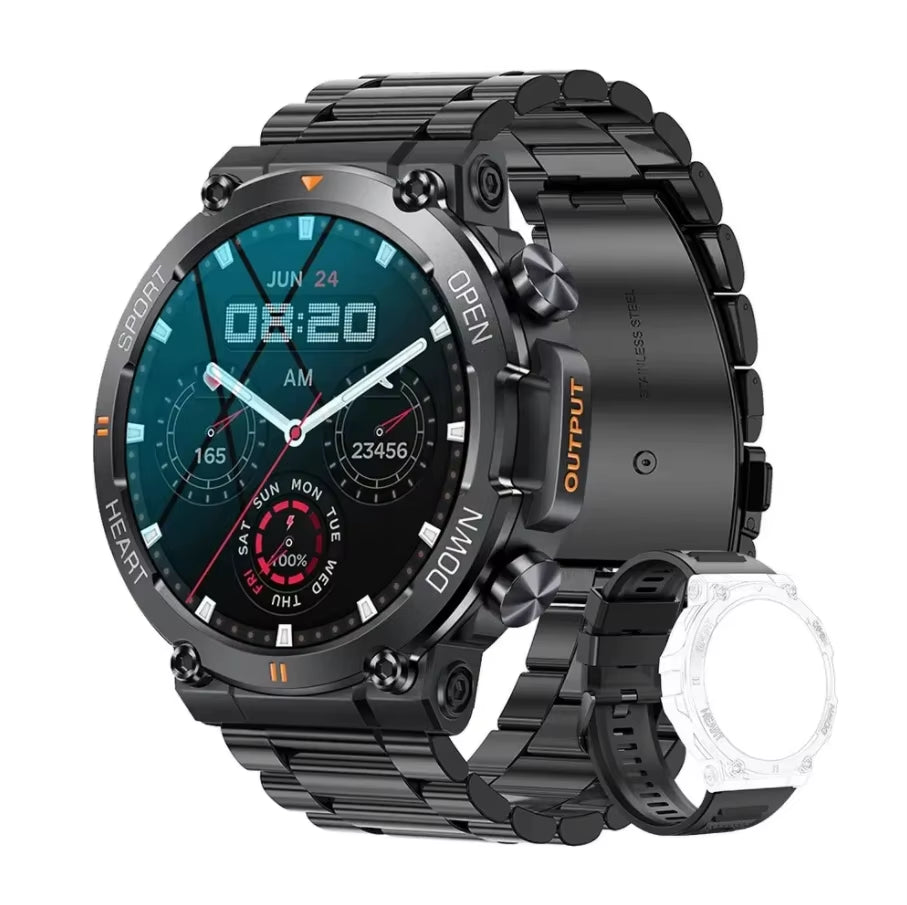 K56Pro Smartwatch for Men – Fitness Tracker with Heart Rate, Bluetooth, HD 1.39” Display & Long Battery Life