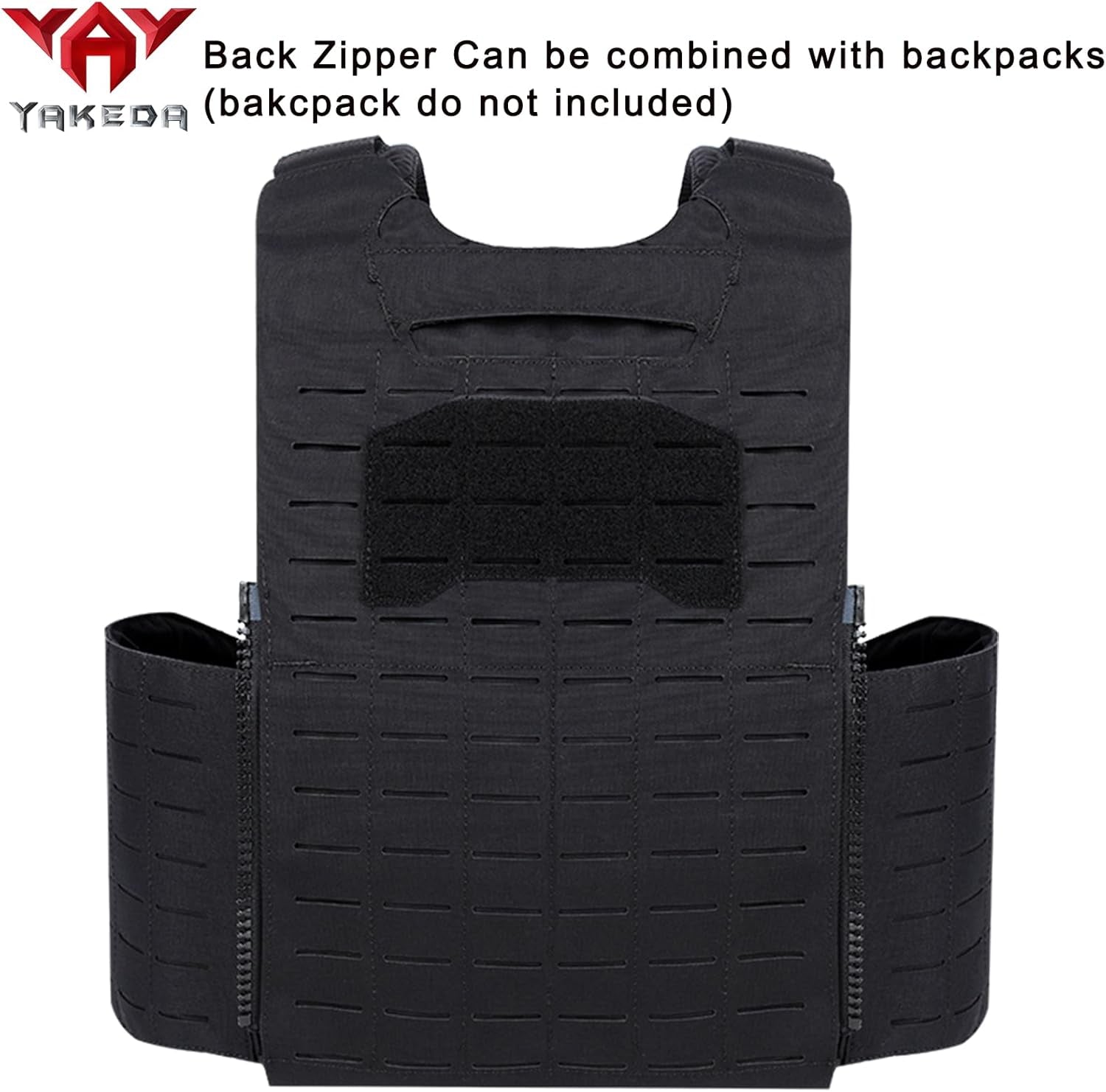 Tactical Weighted Vest – Adjustable Training Vest with Quick Release Buckle & Back Zipper for Fitness, Airsoft & Outdoor Workouts