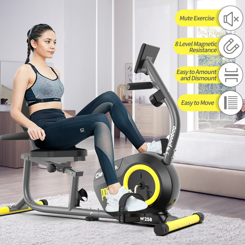 Magnetic Recumbent Exercise Bike for Home – Stationary Cycling Fitness & Cardio Training